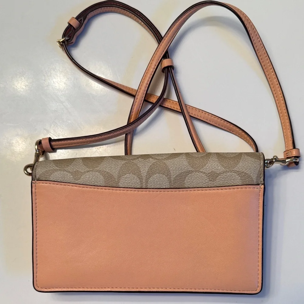 Coach Beige Signature Crossbody Bag - Picture 2 of 3